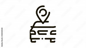 Geolocation Machines Logo Icon Animation. black Geolocation Machines Logo animated icon on white background