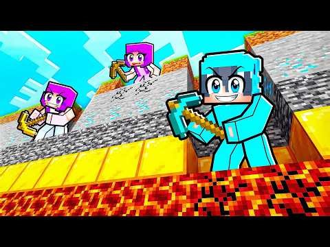 Moni vs Lia vs Baby Lia MINING WAR - Minecraft