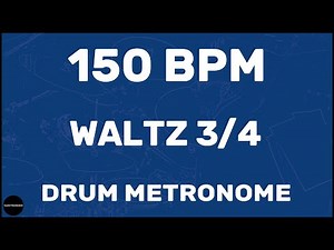 Waltz 3/4 | Drum Metronome Loop | 150 BPM