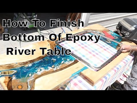 How To Finish Bottom Of An Epoxy River Table, Remove drips of epoxy resin
