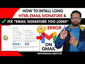 How to Set Up a long HTML Email Signature on Gmail | Fix Gmail Error "Email Signature Too Long"