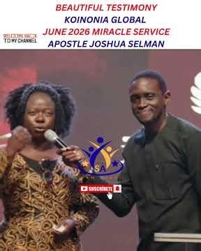 BEAUTIFUL TESTIMONY || KOINONIA GLOBAL || JUNE 2026 MIRACLE SERVICE || APOSTLE JOSHUA SELMAN #viral