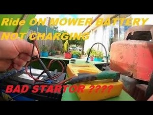 Ride on mower battery not charging let's find the problem and fix
