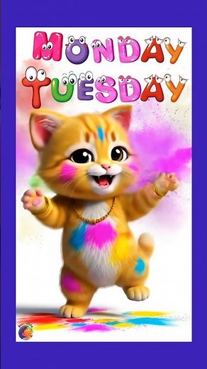 M-o-n-d-a-y | T-u-e-s-d-a-y || MONDAY TUESDAY spelling song with cat