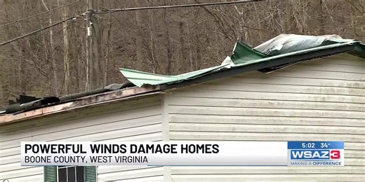 Powerful winds damage homes throughout Boone County