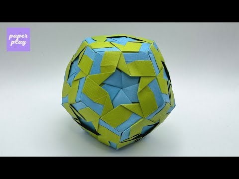 Modular Origami #174 – Pointed Star Ball | 별모양 모듈러 다면체 종이접기
