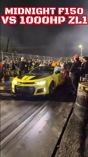 MIDNIGHT PERFORMANCE FORD F150 TRUCK RACES A 1000 HP CHEVY CAMARO ZL1
