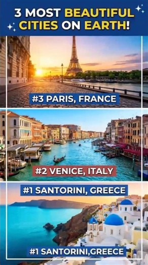 Top 3 Most Beautiful Cities on Earth! 🏙️ 3 Stunning Cities #shorts@superwiredo @spidee1234 @veEyop