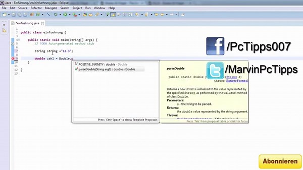 Java String in Double umwandeln | Tutorial
