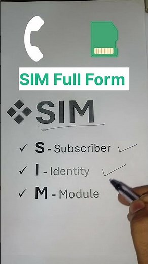 SIM Full Form | SIM | Full Form Of SIM #simcard #shortsfeed