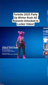 Fortnite 2025 Party Up Winter Rush All Rewards Unlocked In Locker Video! #shorts #rewards #fortnite