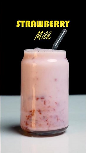 How to Make Strawberry Milk #strawberry #sommerdrink #recipe #cooking #homecafe #dessert