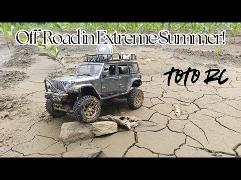 RC Jeep Off-Road in the Scorching Summer Heat | Tough Ride Through Rocks, Dust, and Rough Trails!