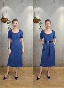 Denim Dress ( Code: LDM80 ) LIVE PROMO 💲RM90💲AVAILABLE IN SIZE S M L XL ☝️CODE: LDM80 ( LIVE PROMO: RM90 ) 🌈COLOR: DARK BLUE S size (Max): Length: 111cm | Bust: 90cm | Waist: 74cm | Hips: 98cm M size (Max): Length: 112cm | Bust: 94cm | Waist: 78cm | Hips: 103cm L size (Max): Length: 113cm | Bust: 98cm | Waist: 82cm | Hips: 108cm XL size (Max): Length: 114cm | Bust: 102cm | Waist: 86cm | Hips: 112cm Detail: Quality denim (stretchable) with functional side pocket & hidden back zip. **All measur