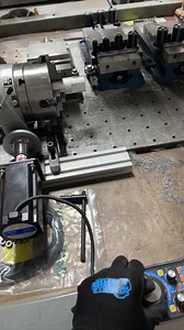 1.5K views · 24 reactions | DIY Gantry Mill gets a 4th axis. It’s been a goal of ours to have a 4th for a while and this weekend I finally got all the parts together and set it up. Some testing will done this week. we plan on making billet parts for our race car projects as well as job shop it to make some side money. Let us know if you would like more information about the machine or diy cnc machines. | Centurial | Facebook