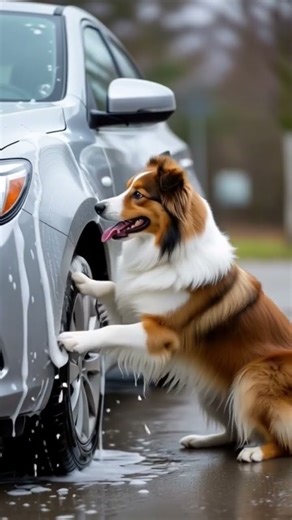A Funny Dog Washing a Car 🚗🐶 | Cute and Hilarious Animal Video