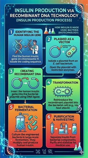 Insulin is Made Using Bacteria 🤯 | Recombinant DNA Technology | Biotechnology | Genetic Engineering