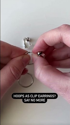 Make hoop earrings into clip-on earrings | DIY Jewelry Idea