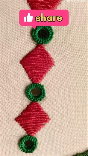 Easy Mirror work Hand Embroidery design #stitches #viralvideo #shortsviral