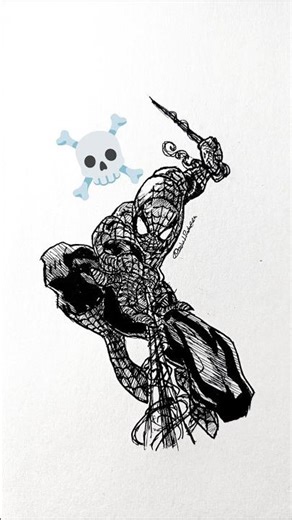 Speed drawing StickMan Spiderman🕷 #shorts #anime #drawing #spiderman #mcu