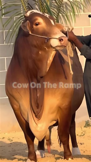 Golden Brown Cow's Stunning Rural Runway Walk