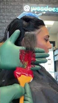 Creative hair color (red tips) #hair #hairtok #haircut #hairstylist #haircolor #haircare #hairgrowth