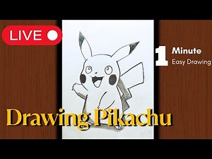 🔴 LIVEHow to Draw Pikachu — Step by Step Tutorial | Easy Drawing for Kids