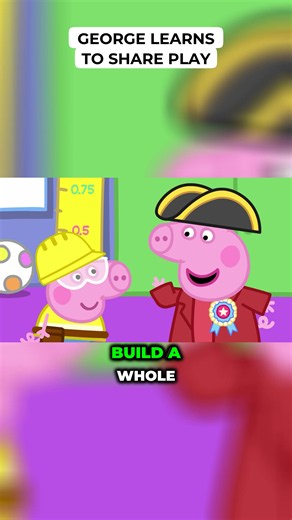 George wants his dinosaur to stomp but Candy plays her own way. A sweet lesson in letting friends play however they like. #PeppaPig #George #KidsLessons #Friendship