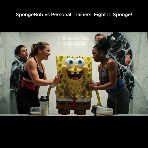 SpongeBob vs Personal Trainers: Fight it, Sponge! #shorts