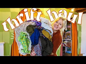 MASSIVE THRIFT HAUL TRY ON | 91 vintage pieces *for free* from an estate sale!! | WELL-LOVED