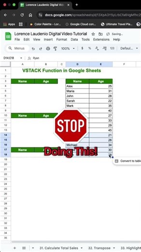 Stop Copy-Pasting! This Google Sheets Function Stacks Everything for You 🤯