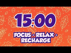 15-Minute Cozy Autumn Leaves Timer – Relax & Focus Countdown