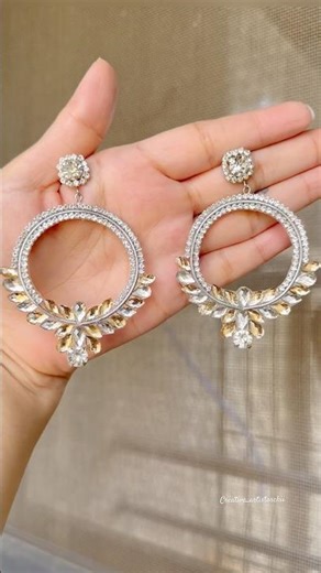 Diy Fancy Earring Making 😱🔥 #diy #trending #earrings #ytshort #shorts