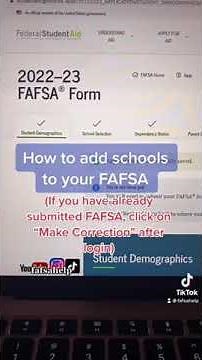 How to add schools to your FAFSA