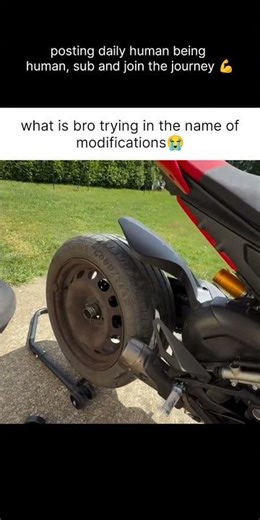 POV: When the bike budget is $25k but the tire budget is $5. 💀 Why bro?? 😭