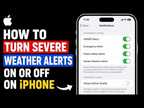 How to Turn Severe Weather Alerts On or Off on iPhone (2026 Update)