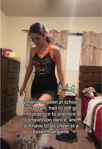 Cheer is not for the weak😓 #fyp #foryoupage #basketballseason #cheer #cheerleading #school #relatable #competition