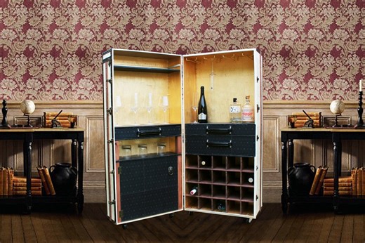 Vintage Steamer Trunk Liquor Cabinet | Luxury Drinks Bar - Etsy