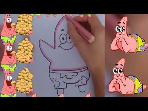 How to Draw Patrick Using Your Hand | Easy Drawing Tutorial for Kids