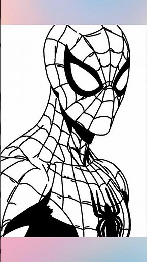 Drawing Spiderman from Marvel in Procreate (Timelapse)