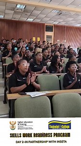 🚨SKILLS WORK READINESS PROGRAM DAY-2🚨 DAY 2-Employer engagement session with students! Enjoy the Recap🎊 | Thekwini TVET College