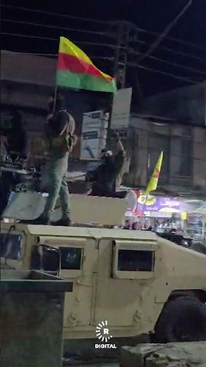 Fighters are now roaming the cities of Rojava Kurdistan with Kurdish flags.