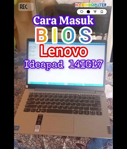 Cara masuk BIOS laptop Lenovo Ideapad 14IGL7 #bioslaptop #BiosLenovo