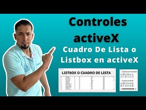 Como Usar o Insertar el Cuadro De Lista o Listbox en Control activeX en Excel Cap 13 #listbox