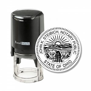 Round Ohio Notary Stamp