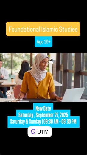 🌙 Foundational Islamic Studies Program – September 2025! 📚 Ready to deepen your knowledge of Islam and grow spiritually? Join our 10-month weekend program — designed to give you a strong foundation in traditional Islamic sciences, taught by world-renowned scholars. 📖 Subjects Covered: Qur’an • Hadith • Aqeedah • Seerah • Fiqh • Tazkiyah & more! 🗓️ Program Duration: One weekend a month • Starting September 2025 👨‍🏫 Instructor: Shaykh Muhammad bin Yahya al-Ninowy – globally respected scholar