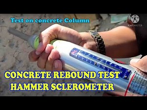 Concrete Rebound Test Hammer Sclerometer on Concrete Column