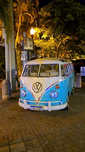 Miami Nights on Española Way — VW Bus, G‑Wagon & Ferrari