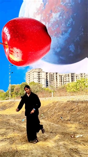 The Oppressive Universe |‌ Apple & with blue planet Falling #shorts #youtubeshort #short