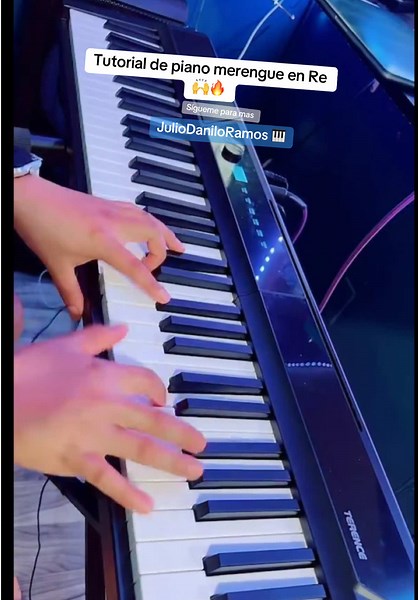 Piano Tutorial for Merengue Songs in Re Major